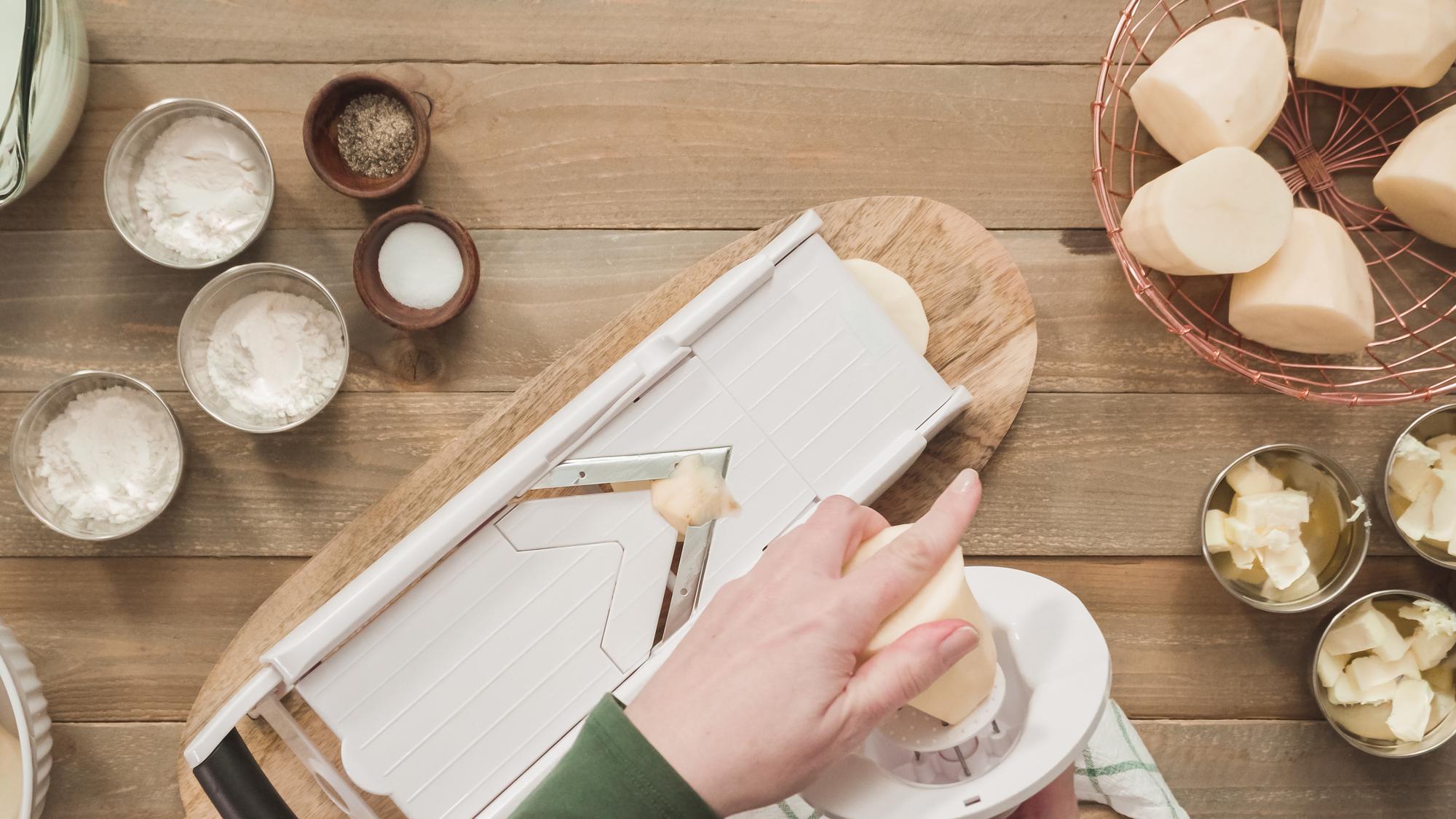 Chef arranging a quick meal on a rustic board